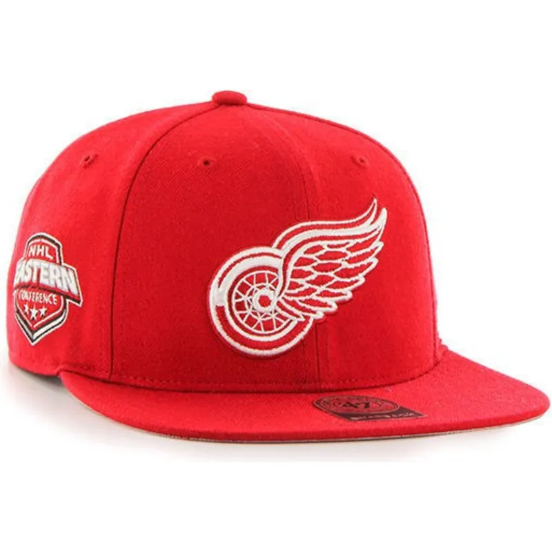 kepure-plokscia-raudona-snapback-detroit-red-wings-nhl-47-brand