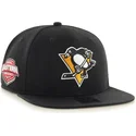 kepure-plokscia-juoda-snapback-pittsburgh-penguins-nhl-47-brand
