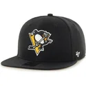 kepure-plokscia-juoda-snapback-pittsburgh-penguins-nhl-47-brand
