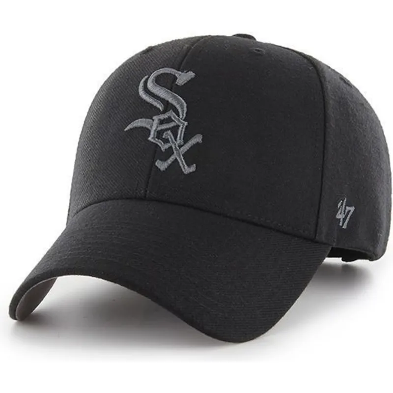 cap-islenkta-black-adjustable-strap-plateado-chicago-white-sox-mlb-47-brand