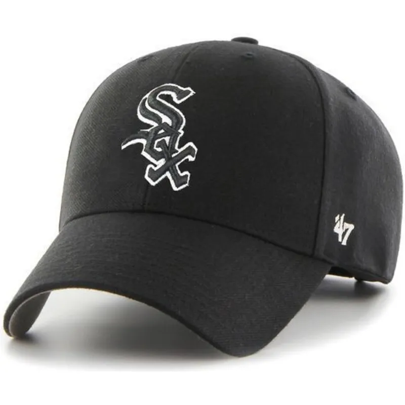 kepure-islenkta-juoda-snapback-chicago-white-sox-mlb-47-brand