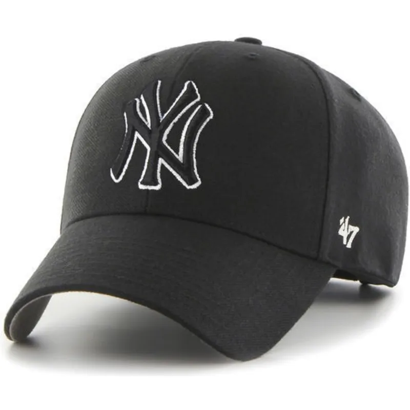 czarna-czapka-z-daszkiem-snapback-z-bialo-czarnym-logo-new-york-yankees-mlb-mvp-od-47-brand