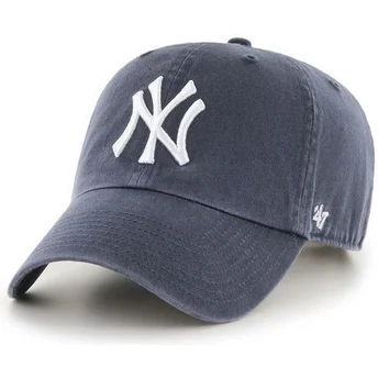 Kepurė išlenkta pilka reguliuojama juostelė denim New York Yankees MLB 47 Brand