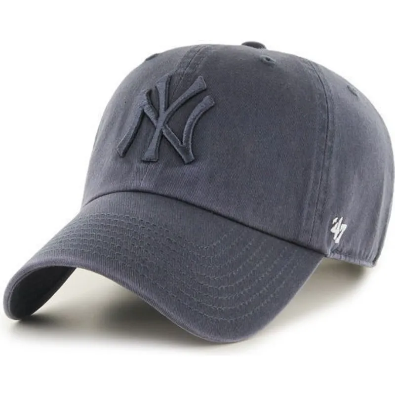 kepure-islenkta-pilka-reguliuojamas-denim-new-york-yankees-mlb-47-brand