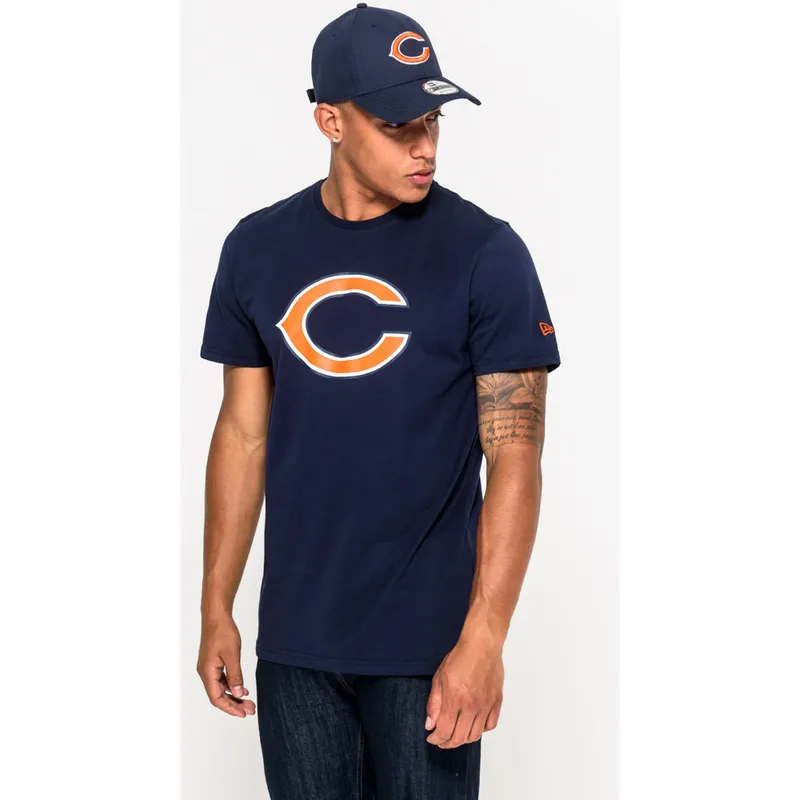 marskineliai-trumpomis-rankovemis-melyna-chicago-bears-nfl-new-era