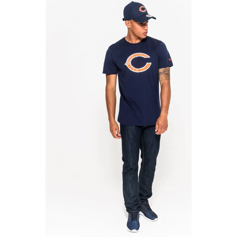 marskineliai-trumpomis-rankovemis-melyna-chicago-bears-nfl-new-era