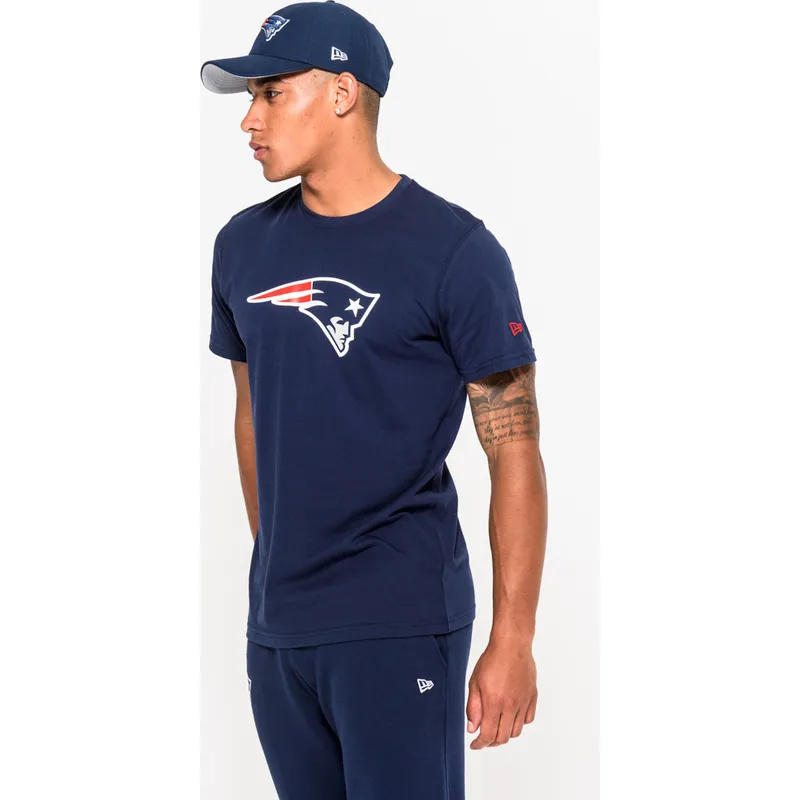 marskineliai-trumpomis-rankovemis-melyna-new-england-patriots-nfl-new-era