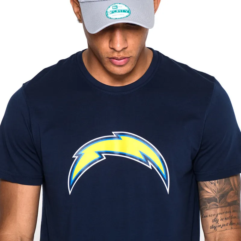 marskineliai-trumpomis-rankovemis-melyna-los-angeles-chargers-nfl-new-era