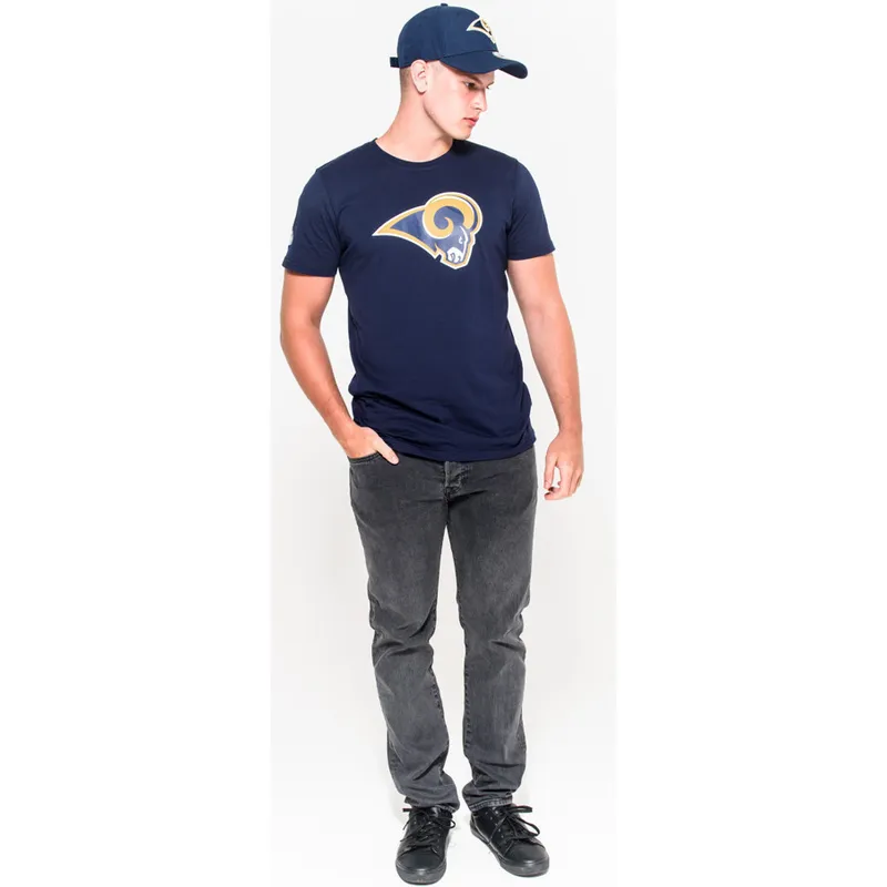 marskineliai-trumpomis-rankovemis-melyna-los-angeles-rams-nfl-new-era