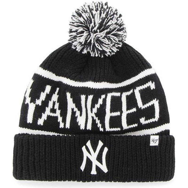 47-brand-new-york-yankees-mlb-calgary-black-beanie-with-pompom