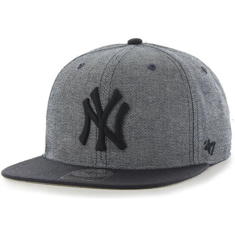 cap-plokscia-gray-snapback-new-york-yankees-mlb-47-brand