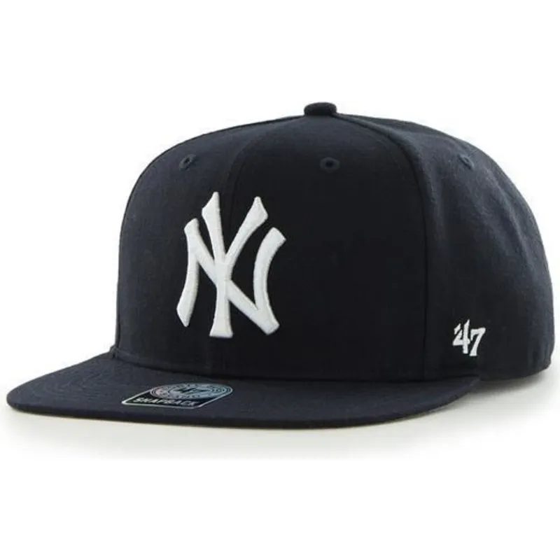 kepure-plokscia-juoda-snapback-new-york-yankees-mlb-47-brand