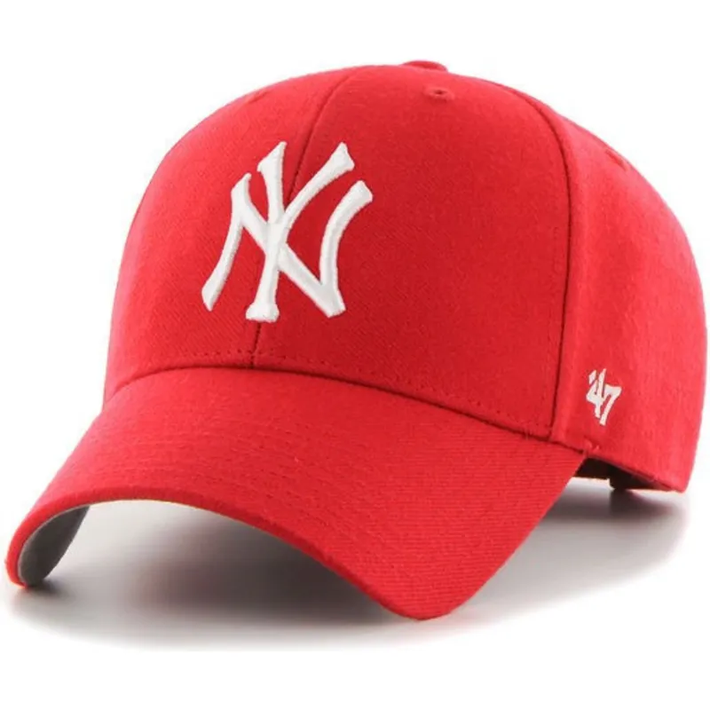kepure-islenkta-raudona-reguliuojamas-new-york-yankees-mlb-47-brand