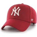 kepure-islenkta-raudona-snapback-new-york-yankees-mlb-47-brand