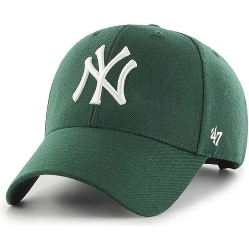 ciemnozielona-zakrzywiona-czapka-snapback-new-york-yankees-mlb-mvp-od-47-brand