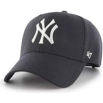 47 Brand Curved Brim New York Yankees MLB MVP Navy Blue Snapback Cap