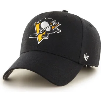 kepure-islenkta-juoda-reguliuojamas-pittsburgh-penguins-nhl-47-brand