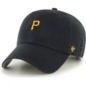 czarna-czapka-z-daszkiem-z-mini-logo-pittsburgh-pirates-mlb-clean-up-od-47-brand