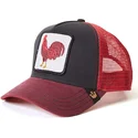 czerwona-i-czarna-czapka-trucker-z-kogutem-barnyard-king-od-goorin-bros
