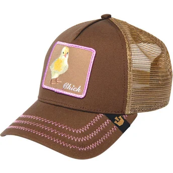 czapka-truckerka-brazowa-kurczaczek-chicky-boom-od-goorin-bros