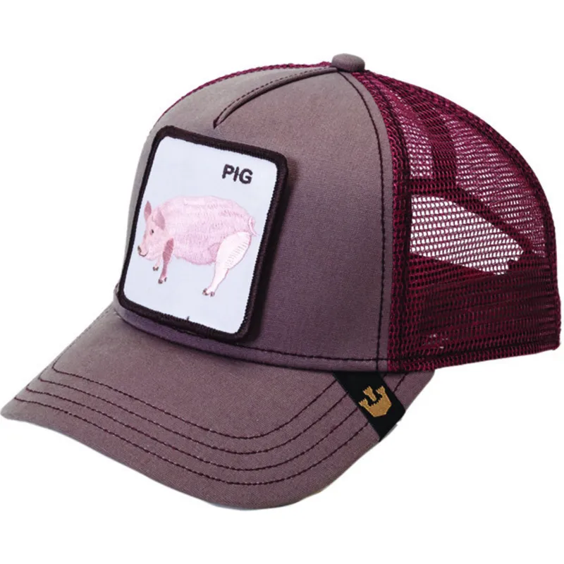 kepure-islenkta-raudona-snapback-pig-the-farm-goorin-bros