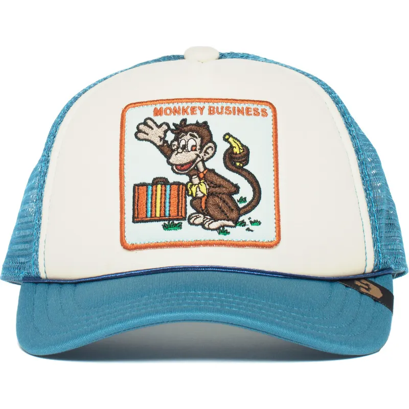 kepure-islenkta-melyna-snapback-vaikams-monkey-business-the-farm-goorin-bros