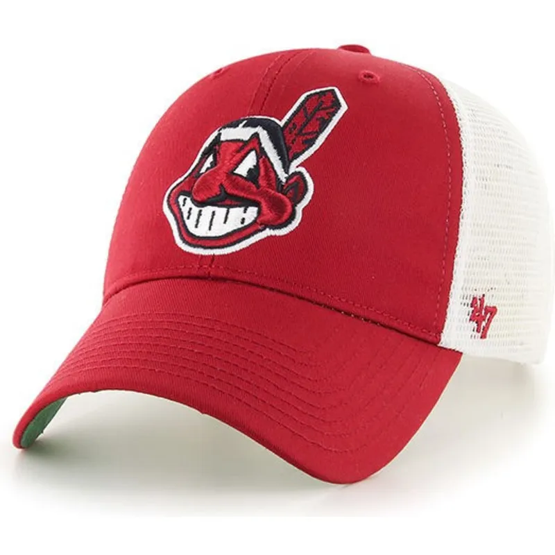 kepure-islenkta-raudona-snapback-cleveland-indians-mlb-47-brand
