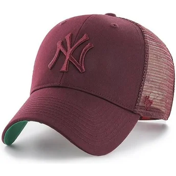 kepure-islenkta-raudona-snapback-new-york-yankees-mlb-47-brand