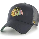 kepure-islenkta-juoda-snapback-chicago-blackhawks-nhl-47-brand