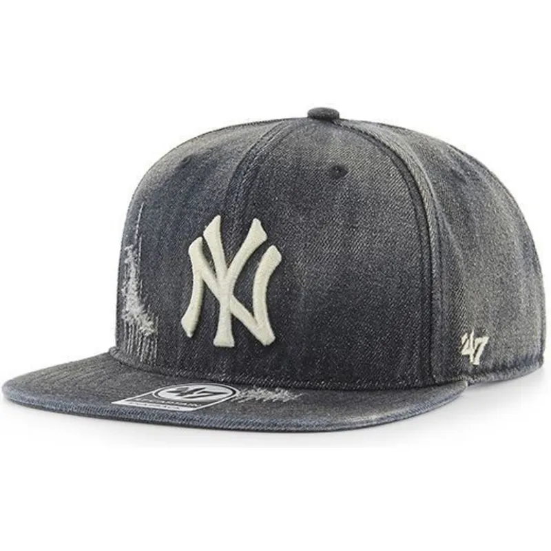 kepure-plokscia-juoda-snapback-vaquero-new-york-yankees-mlb-47-brand
