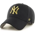 czarna-czapka-z-zakrzywionym-daszkiem-z-zlotym-logo-new-york-yankees-mlb-mvp-metallic-od-47-brand