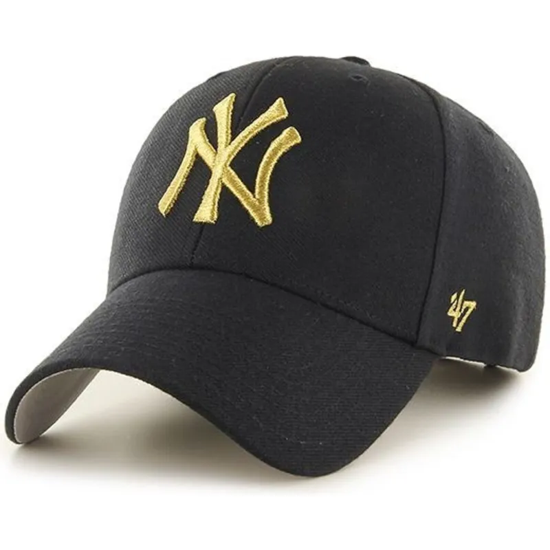cap-islenkta-black-adjustable-strap-oro-new-york-yankees-mlb-47-brand