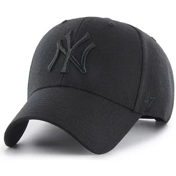 wyginieta-czapka-czarna-snapback-z-czarnym-logo-new-york-yankees-mlb-mvp-47-brand