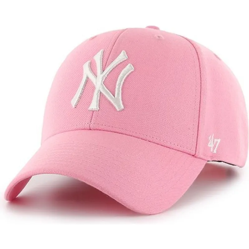 kepure-islenkta-rozine-snapback-new-york-yankees-mlb-47-brand