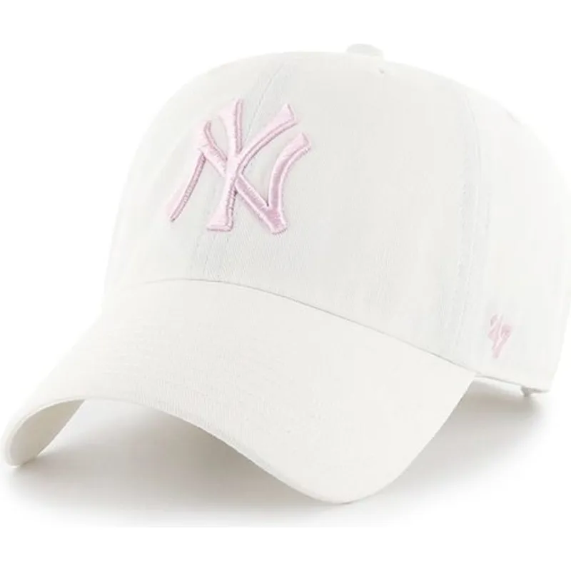 kepure-islenkta-balta-reguliuojamas-rosa-new-york-yankees-mlb-47-brand