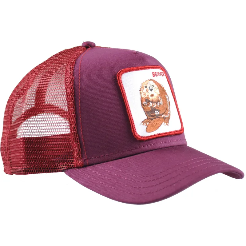 kepure-islenkta-raudona-snapback-two-beavers-the-farm-goorin-bros