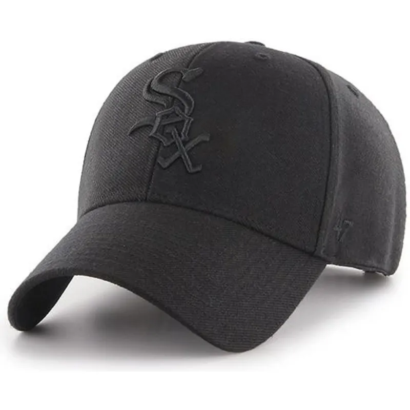 kepure-islenkta-juoda-snapback-chicago-white-sox-mlb-47-brand