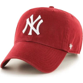 Kepurė išlenkta raudona reguliuojamas New York Yankees MLB 47 Brand