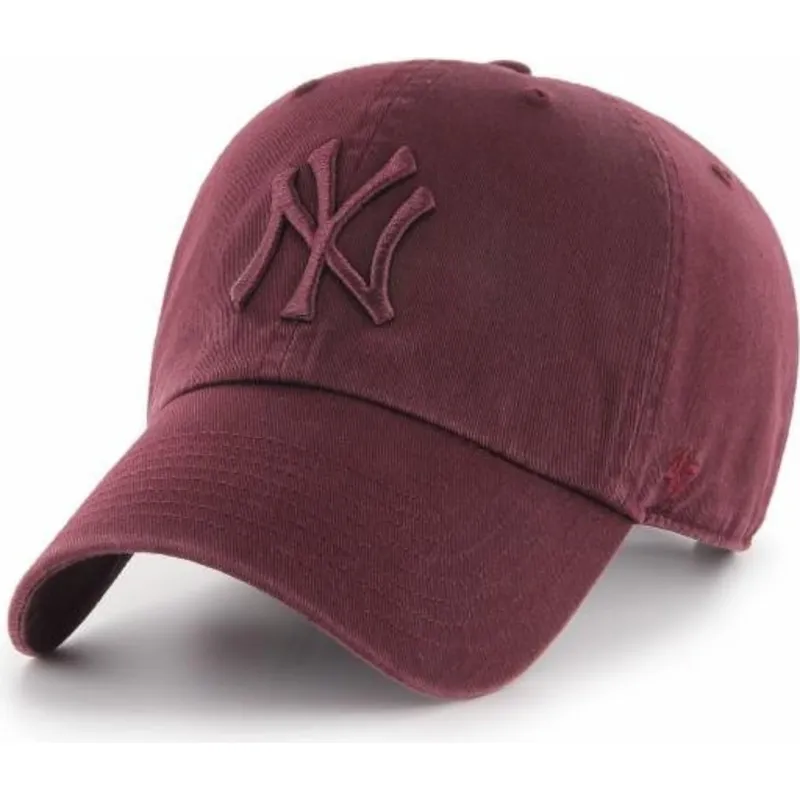 czapka-z-daszkiem-bordowa-z-bordowymi-logami-new-york-yankees-mlb-clean-up-od-47-brand