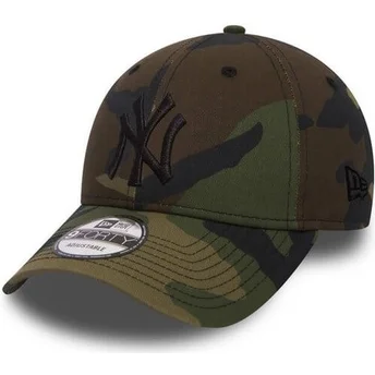 Czapka z daszkiem w kamuflażu z czarnym logo, regulowana 9FORTY Essential New York Yankees MLB od New Era