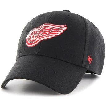 kepure-islenkta-juoda-reguliuojamas-detroit-red-wings-nhl-47-brand