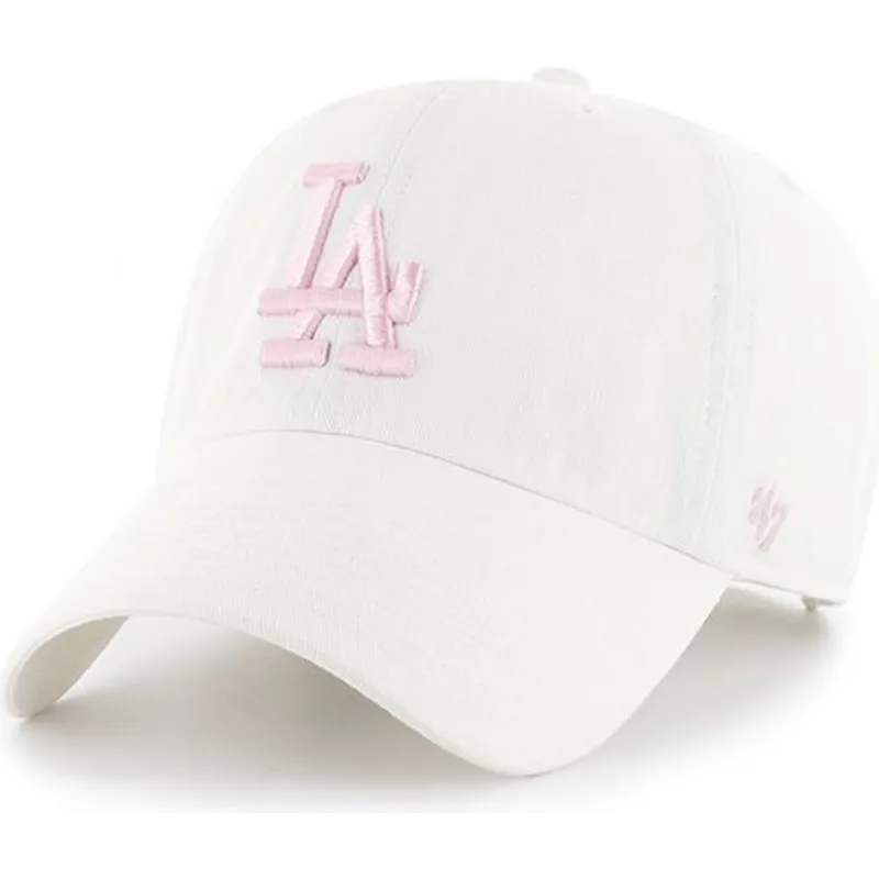 cap-islenkta-white-adjustable-strap-rosa-los-angeles-dodgers-mlb-47-brand