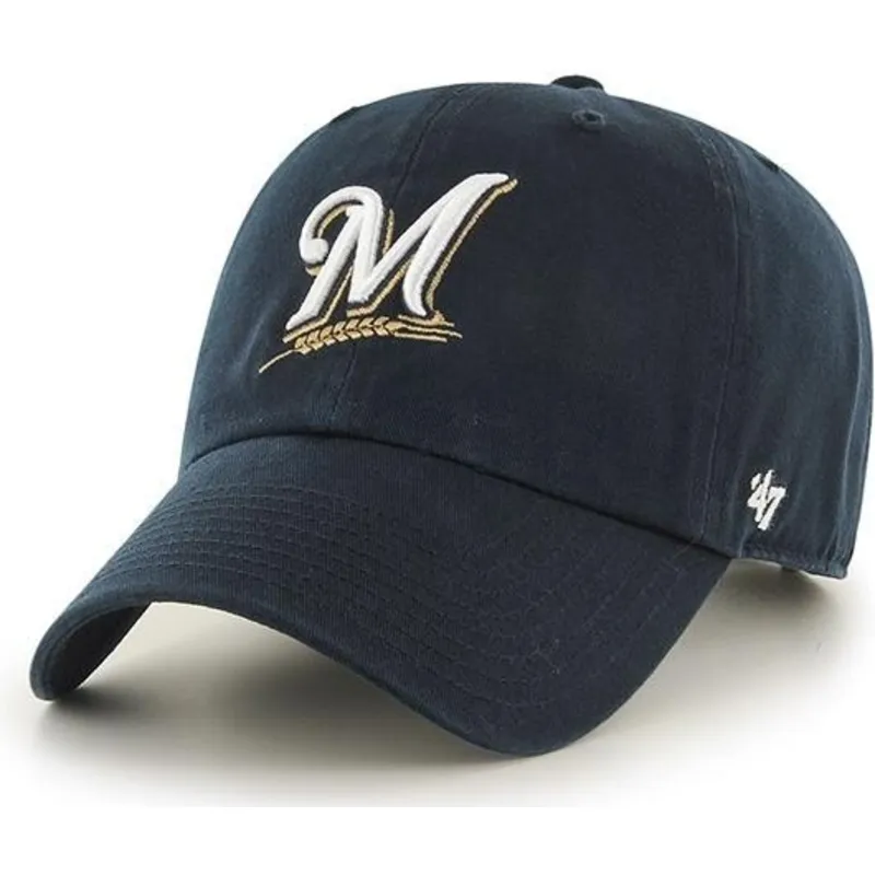 kepure-islenkta-tamsiai-melyna-reguliuojamas-milwaukee-brewers-mlb-47-brand kepure-islenkta-tamsiai-melyna-reguliuojamas-milwaukee-brewers-mlb-47-brand