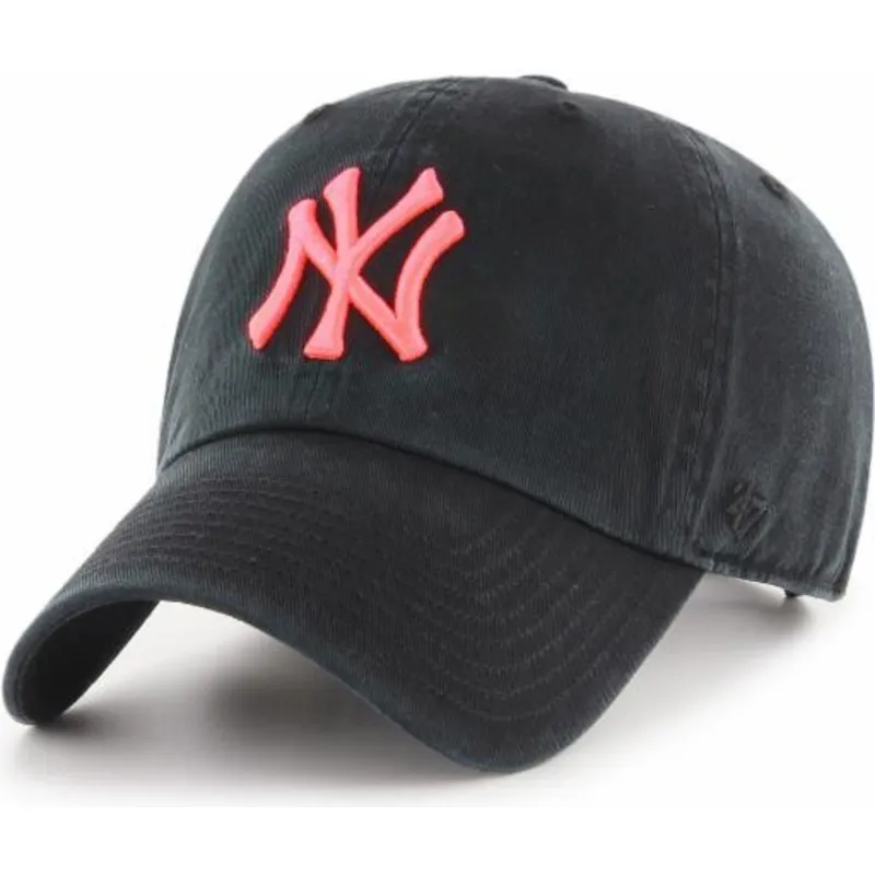 kepure-islenkta-juoda-reguliuojamas-rosa-new-york-yankees-mlb-47-brand