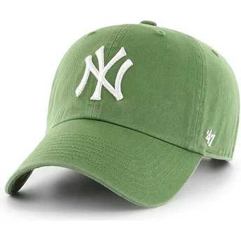 47 Brand Curved Brim New York Yankees MLB Clean Up Fern Green Cap
