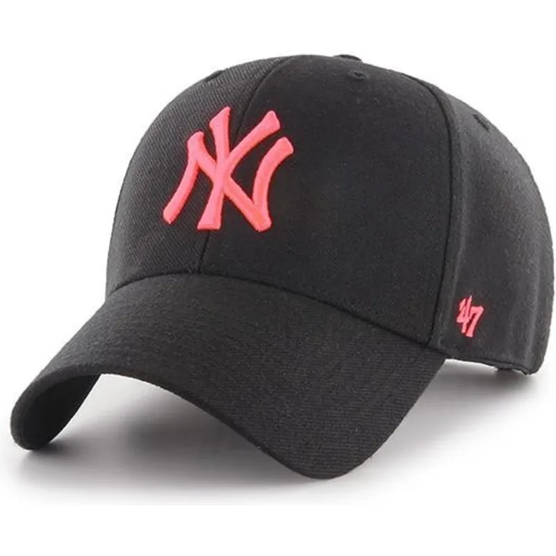kepure-islenkta-juoda-snapback-rosa-new-york-yankees-mlb-47-brand