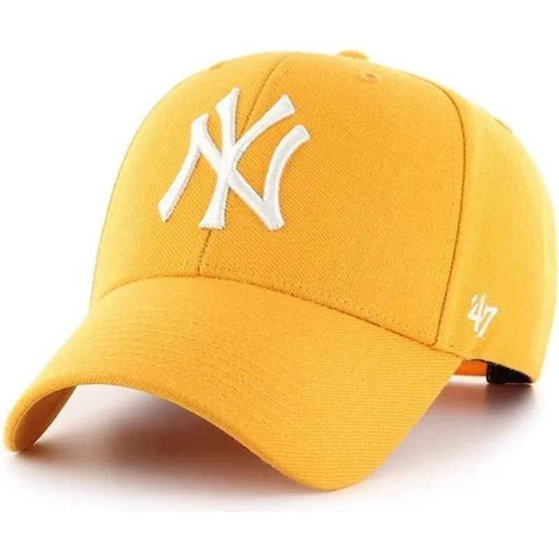 kepure-islenkta-geltona-snapback-oro-new-york-yankees-mlb-47-brand