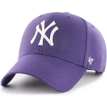 Καπέλο καμπύλο μωβ snapback New York Yankees MLB MVP από 47 Brand