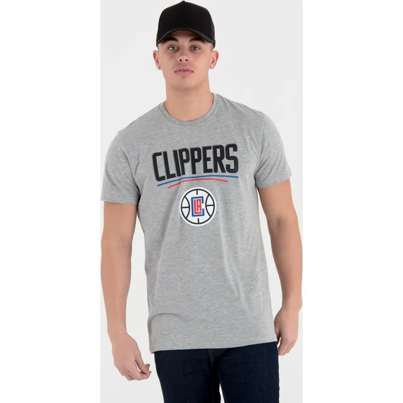 marskineliai-trumpomis-rankovemis-pilka-los-angeles-clippers-nba-new-era