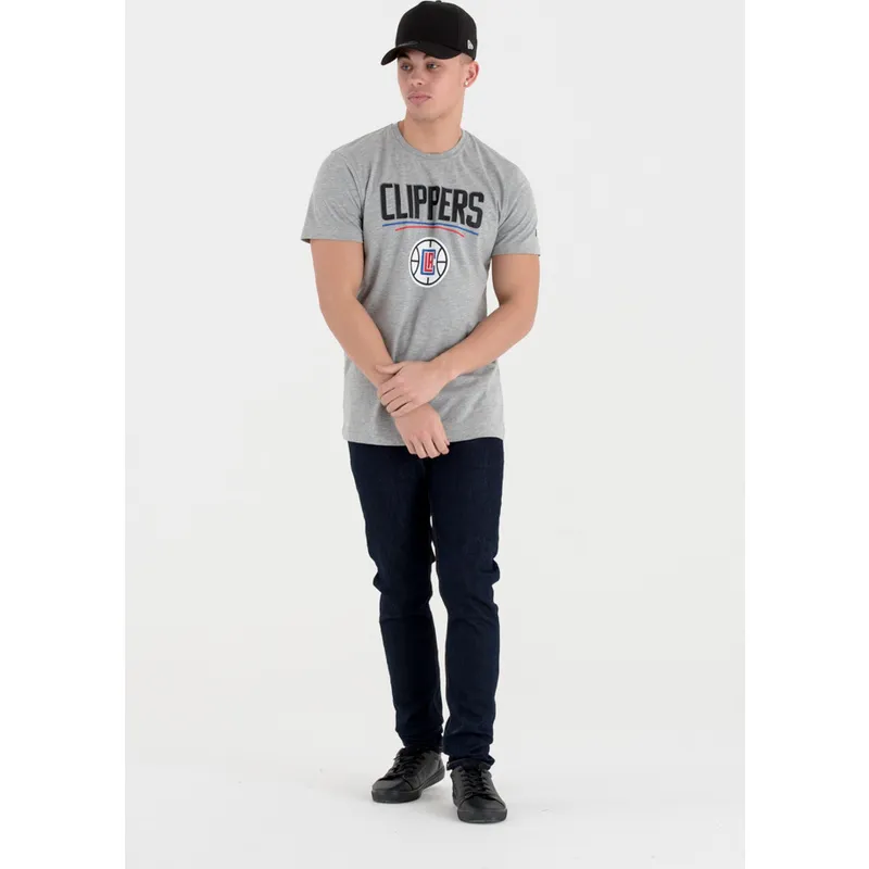 marskineliai-trumpomis-rankovemis-pilka-los-angeles-clippers-nba-new-era